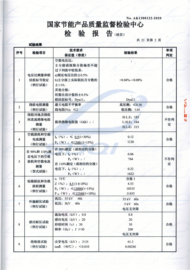 高低压试验报告-S11-1250景谷景谷景谷油浸式变压器-2.jpg
